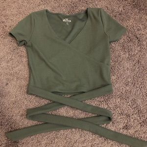 Hollister wrap cropped top